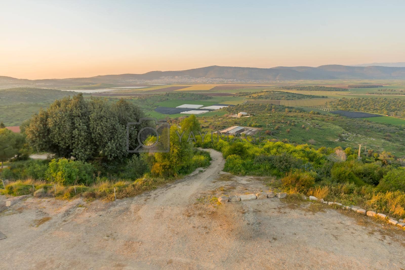 Royalty free image of Sunset view of countryside of the western Lower Galilee by RnDmS