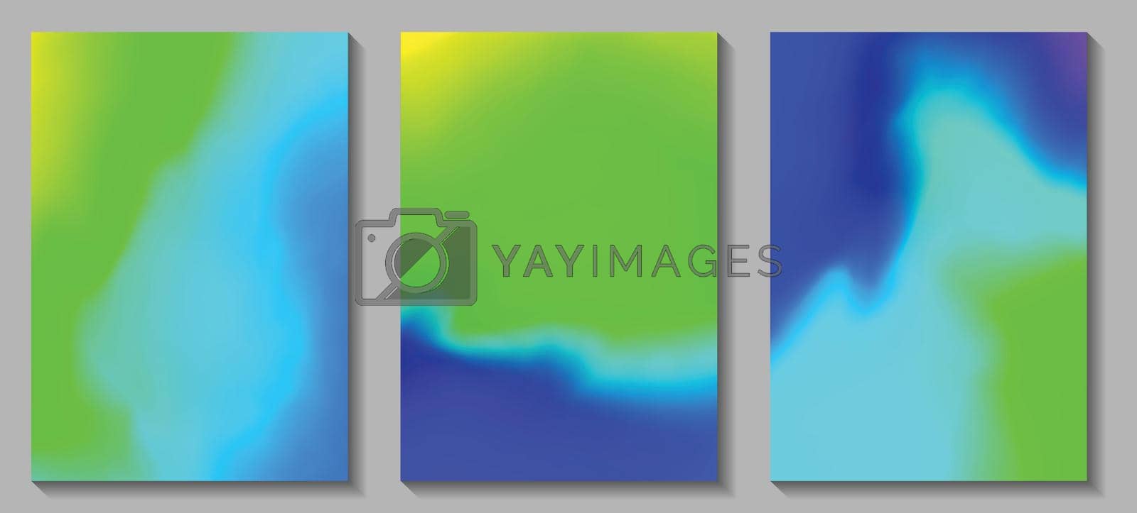 Royalty free image of Fluid art. Modern artwork mesh gradient background. Mixture of colorful paint splash liquid. Abstract holographic texture, gradient waves. Vector design for banner, flyer, card, cover, invitation by allaku