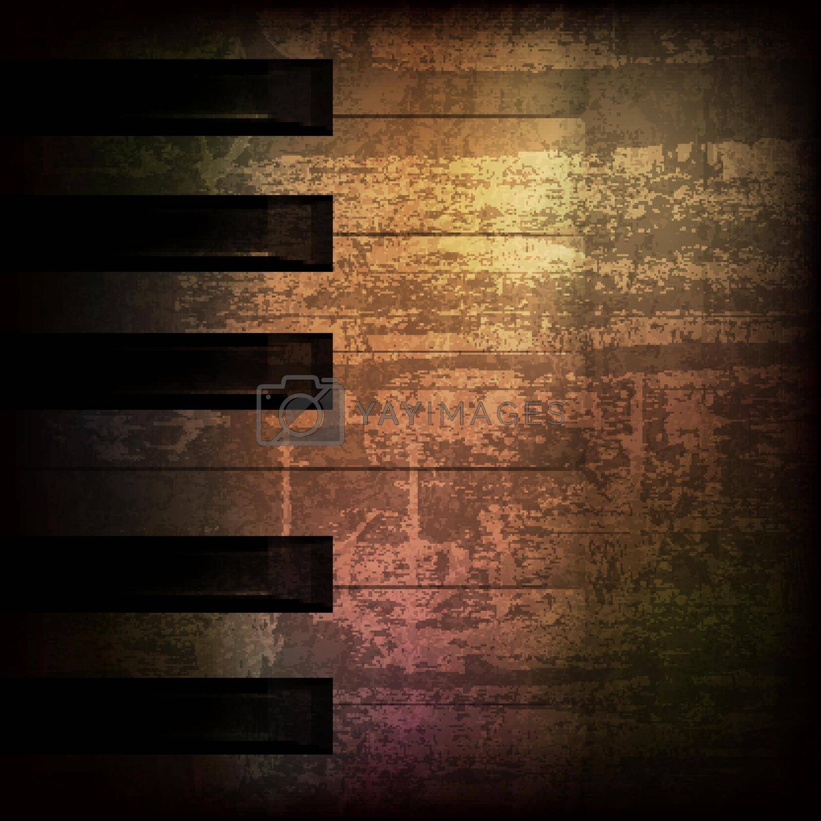 Royalty free image of abstract grunge piano background with piano keys by lem