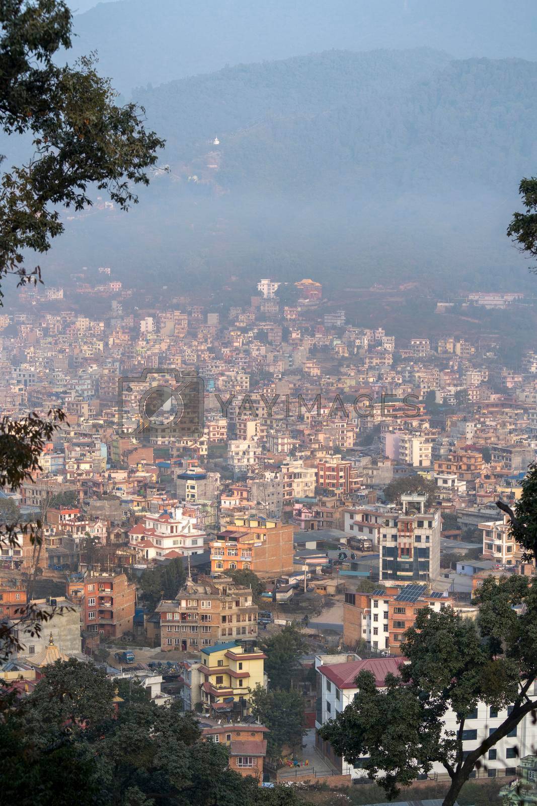 Royalty free image of Kathmandu city view from Swayambhunath by Arsgera