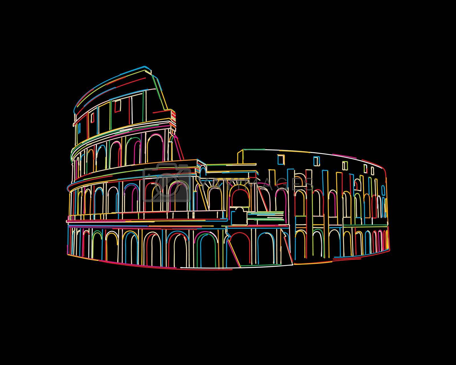 Royalty free image of Colosseum brush sketch by Lirch
