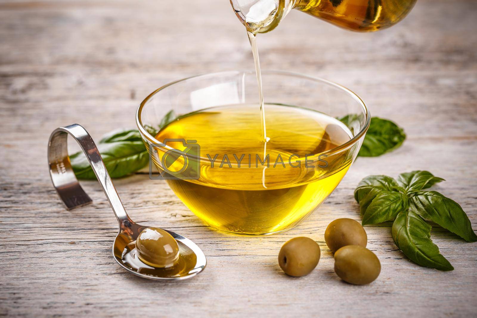 Royalty free image of Olive oil by grafvision