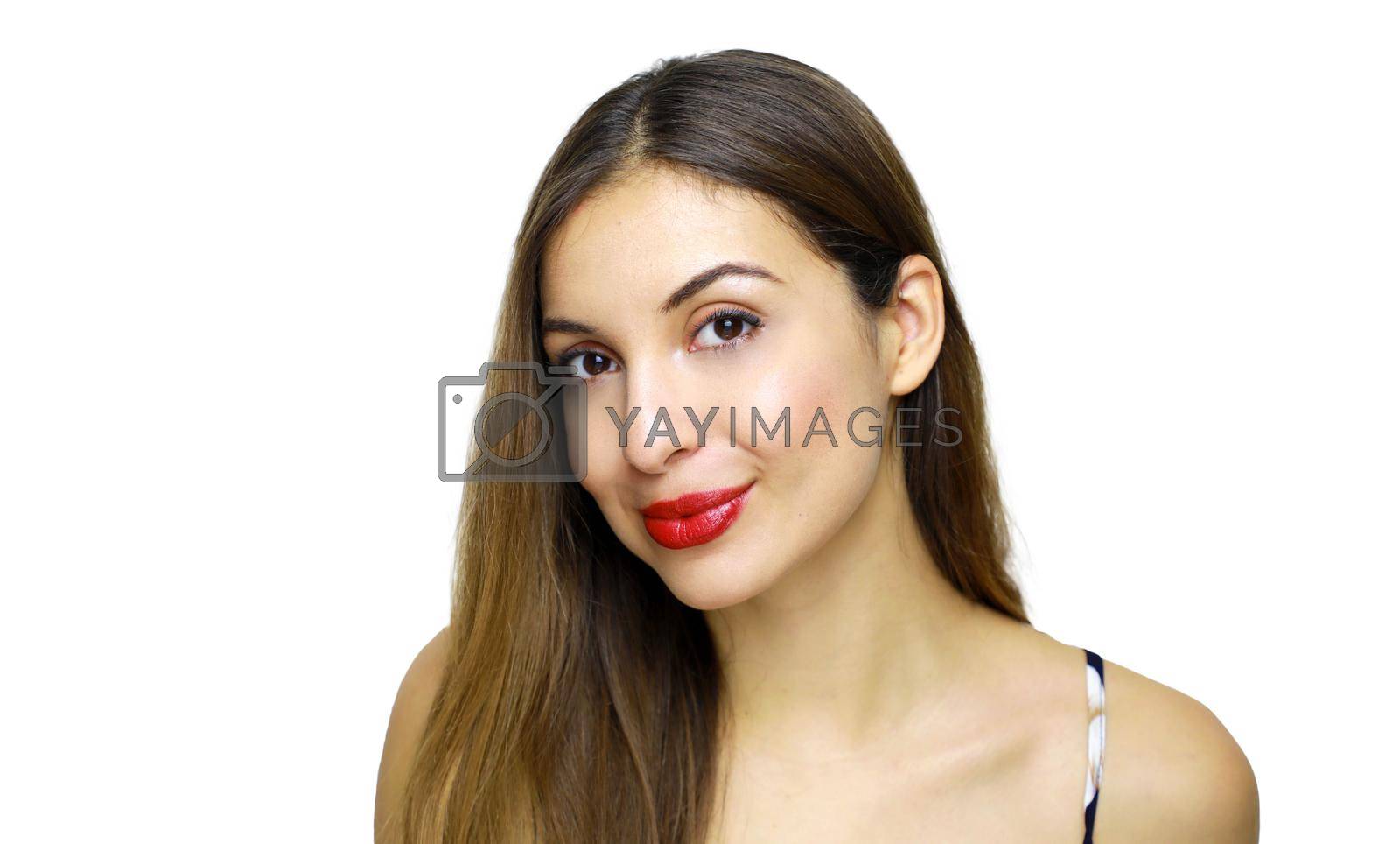 Royalty free image of Close-up of beautiful woman with red lipstick by sergio_monti