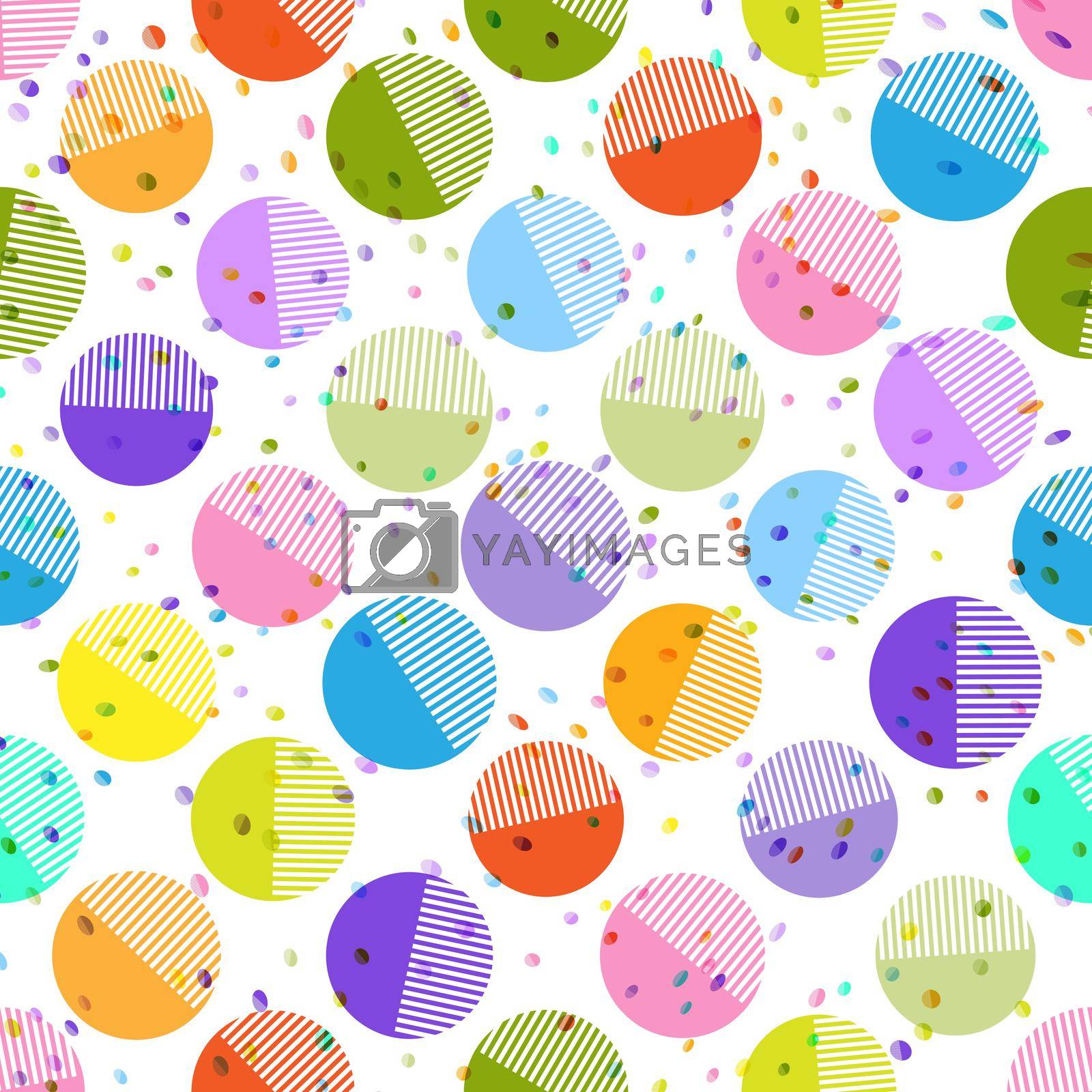 Royalty free image of Seamless geometric pattern with circles for texture, textiles, and simple backgrounds by Grommik
