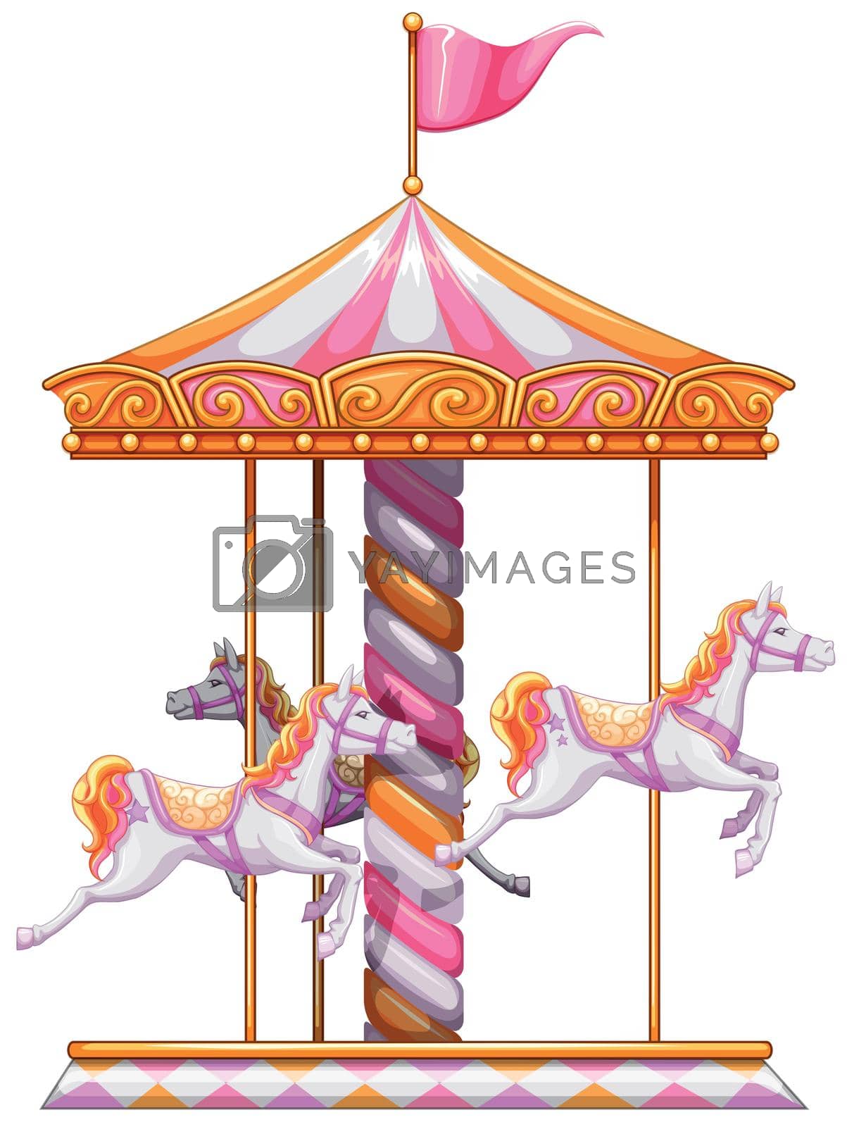 Royalty free image of A colourful merry-go-round by iimages