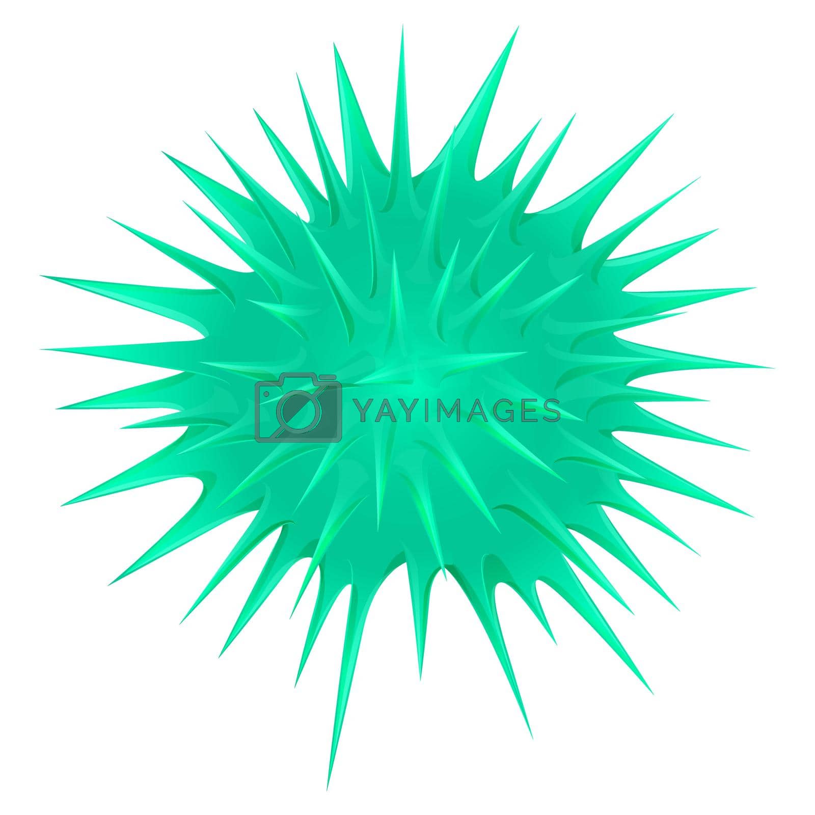 Royalty free image of Green thorny ball on white by iimages