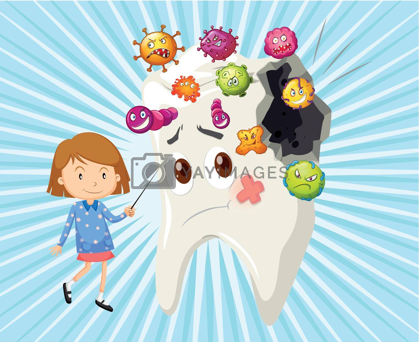 Royalty free image of Girl and tooth decay by iimages