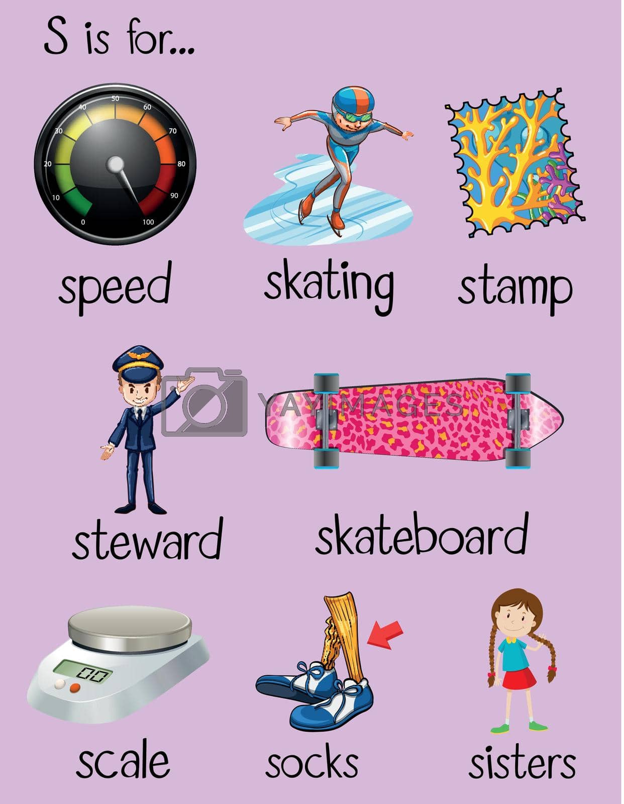 Royalty free image of English words begin with letter S by iimages