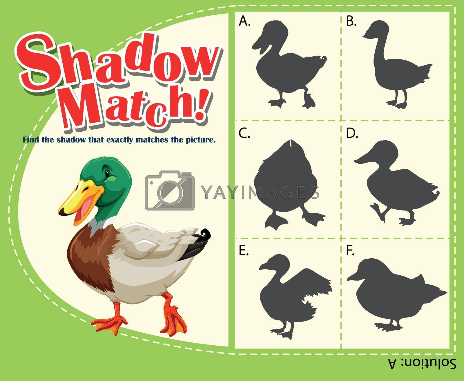 Royalty free image of Shadow matching game with duck by iimages