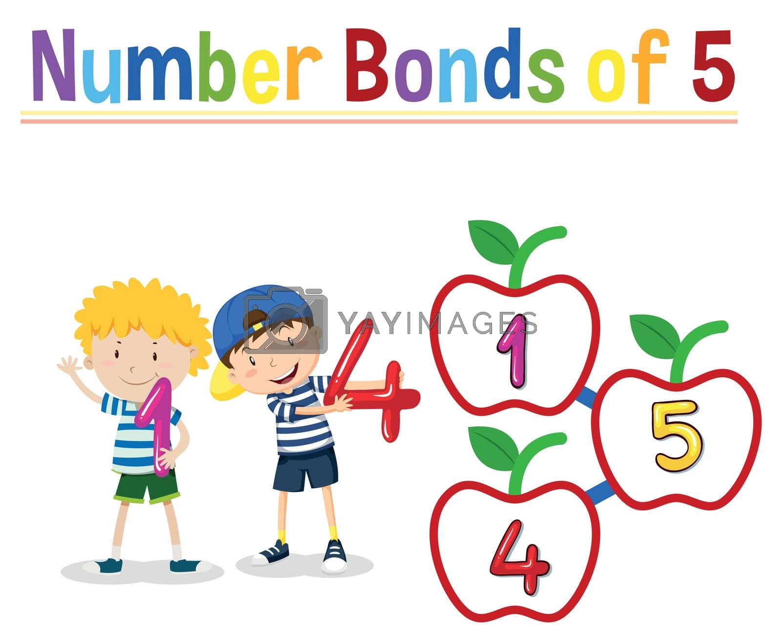 Royalty free image of Number bonds of five by iimages