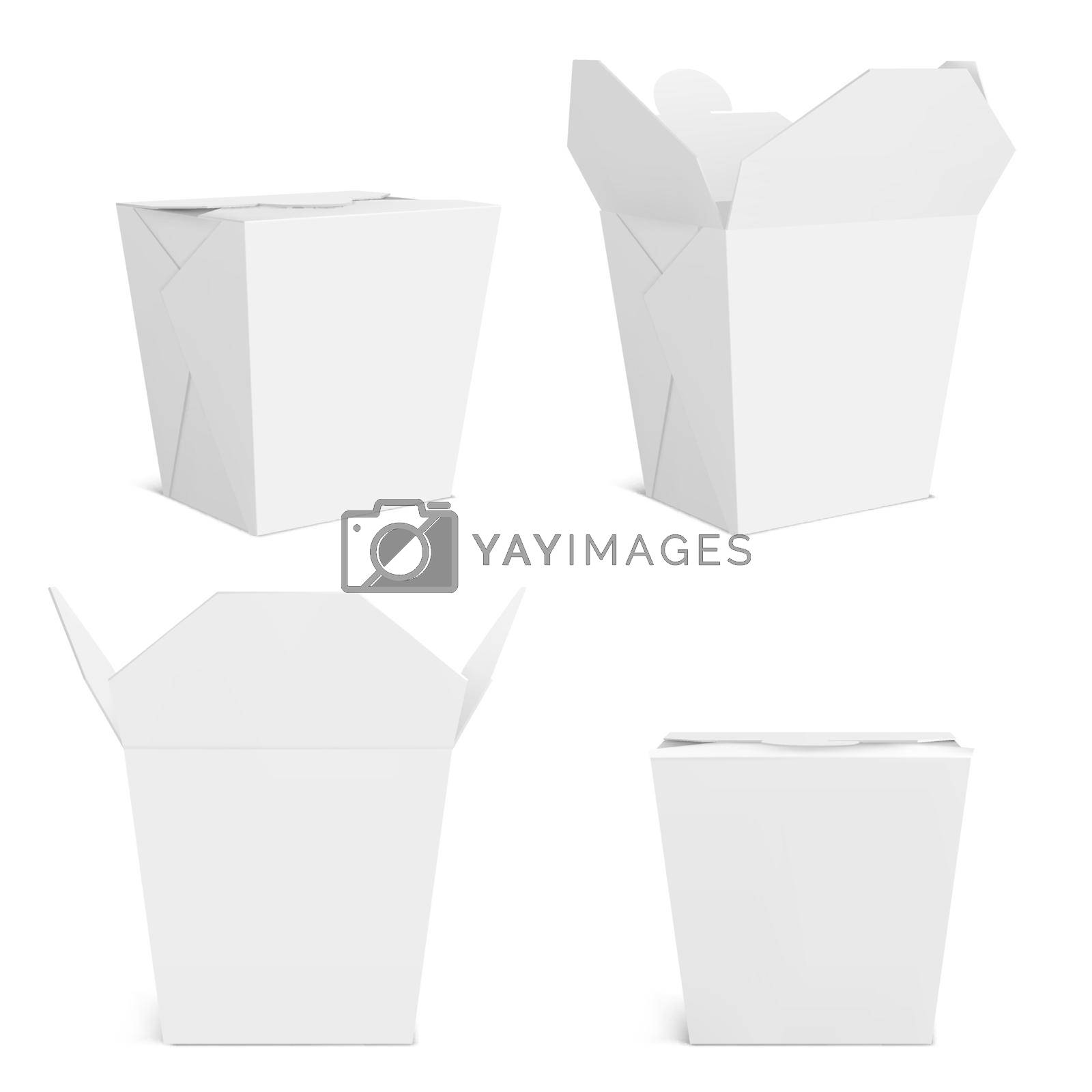 Royalty free image of Wok box mockup, blank take away food container by vectorart