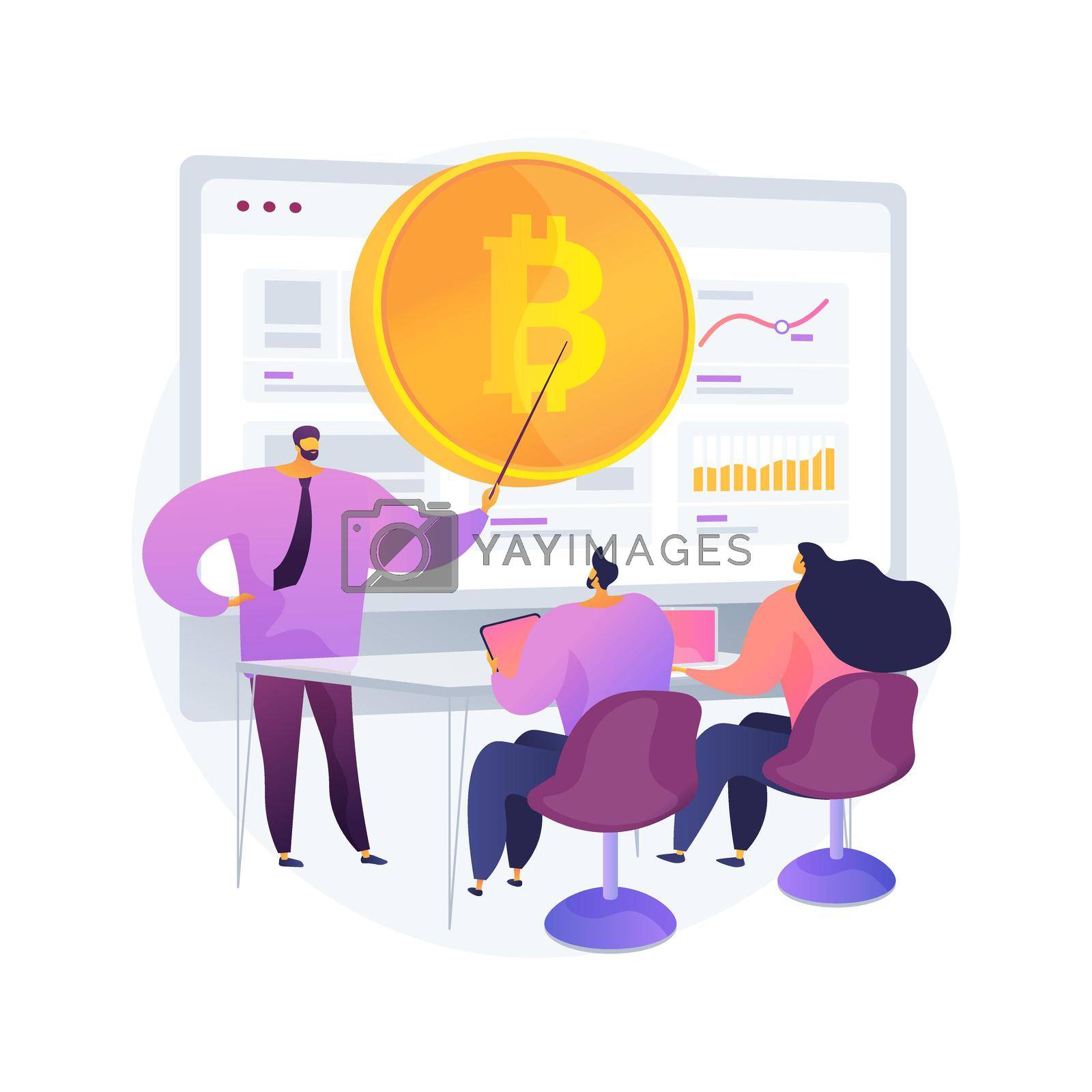 Royalty free image of Cryptocurrency trading courses abstract concept vector illustration. by vectorart