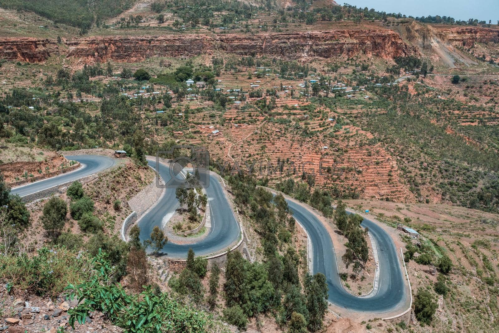 Royalty free image of winding road in Semien, Simien Mountains, Ethiopia by artush