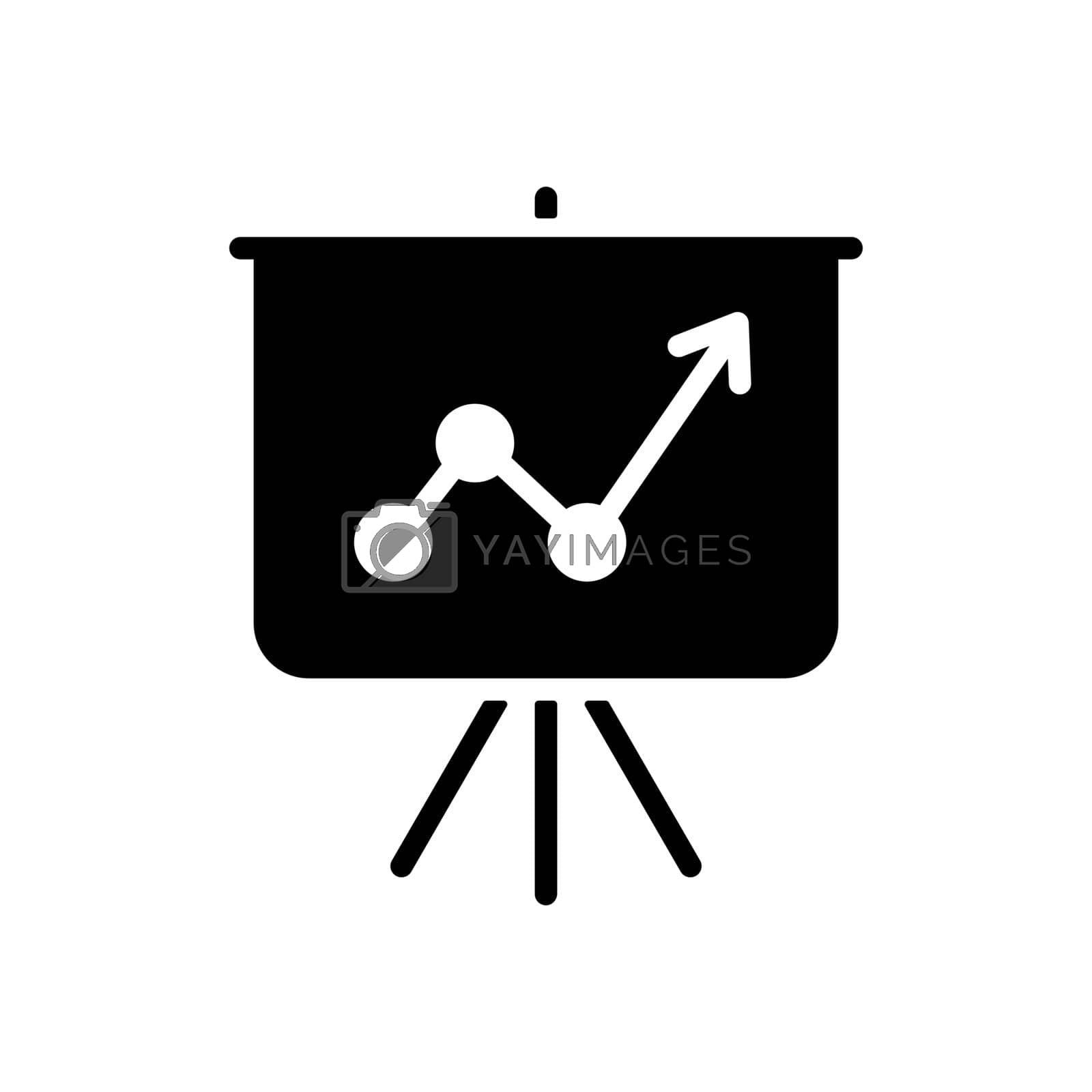 Royalty free image of Flip-chart outline vector glyph icon. Business sign by nosik