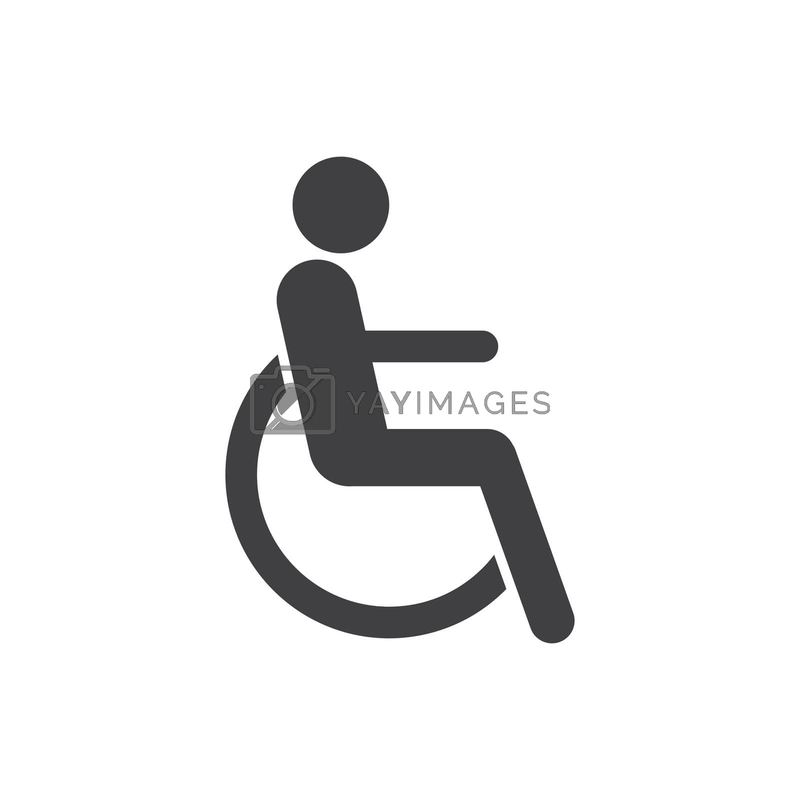 Royalty free image of wheelchair disable patient vector illustration design by idan
