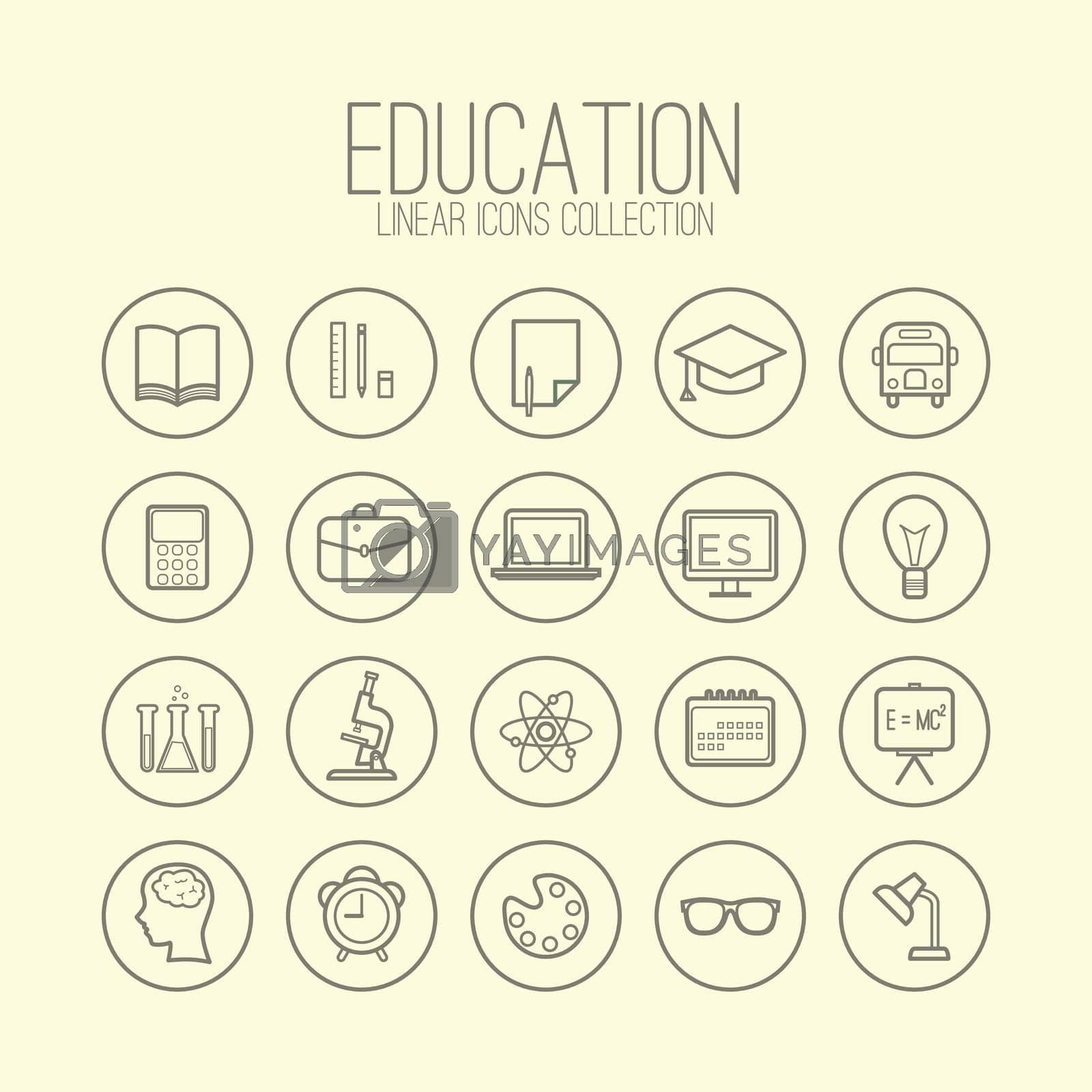 Education Linear Icons Collection
