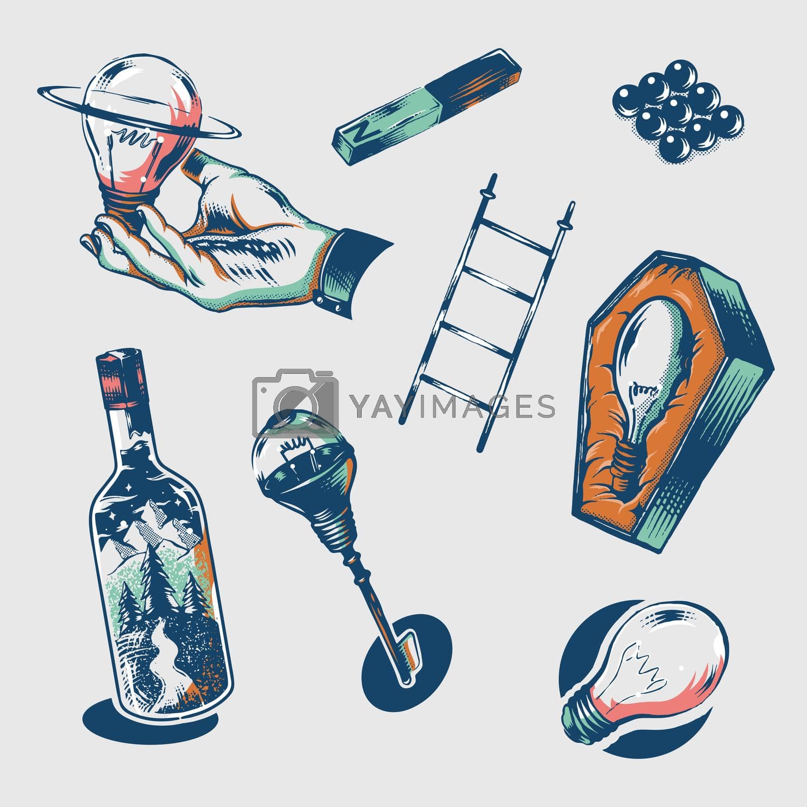 Creative thinking and new ideas concept vector