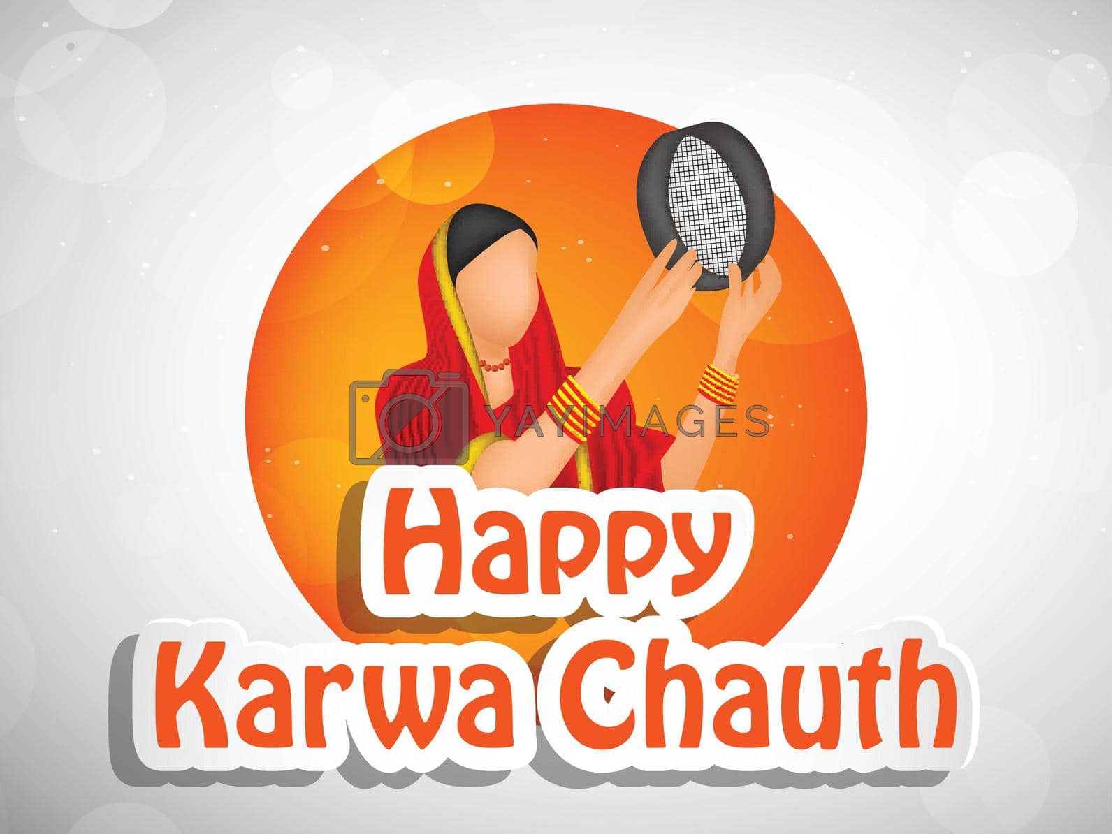 Royalty free image of Hindu Festival Karva Chauth background by vectorworld