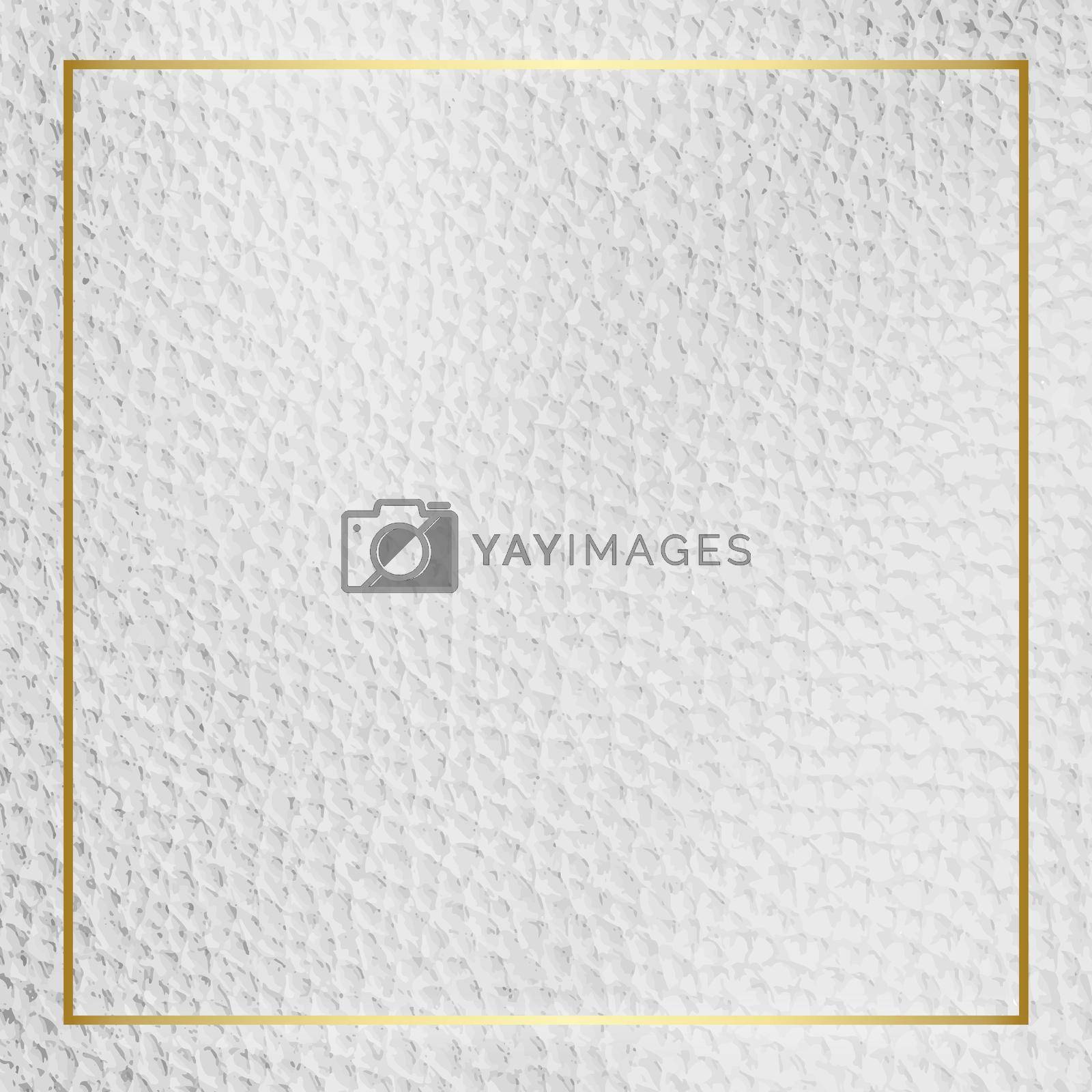 Royalty free image of Gold frame on white leather background vector by vectorart