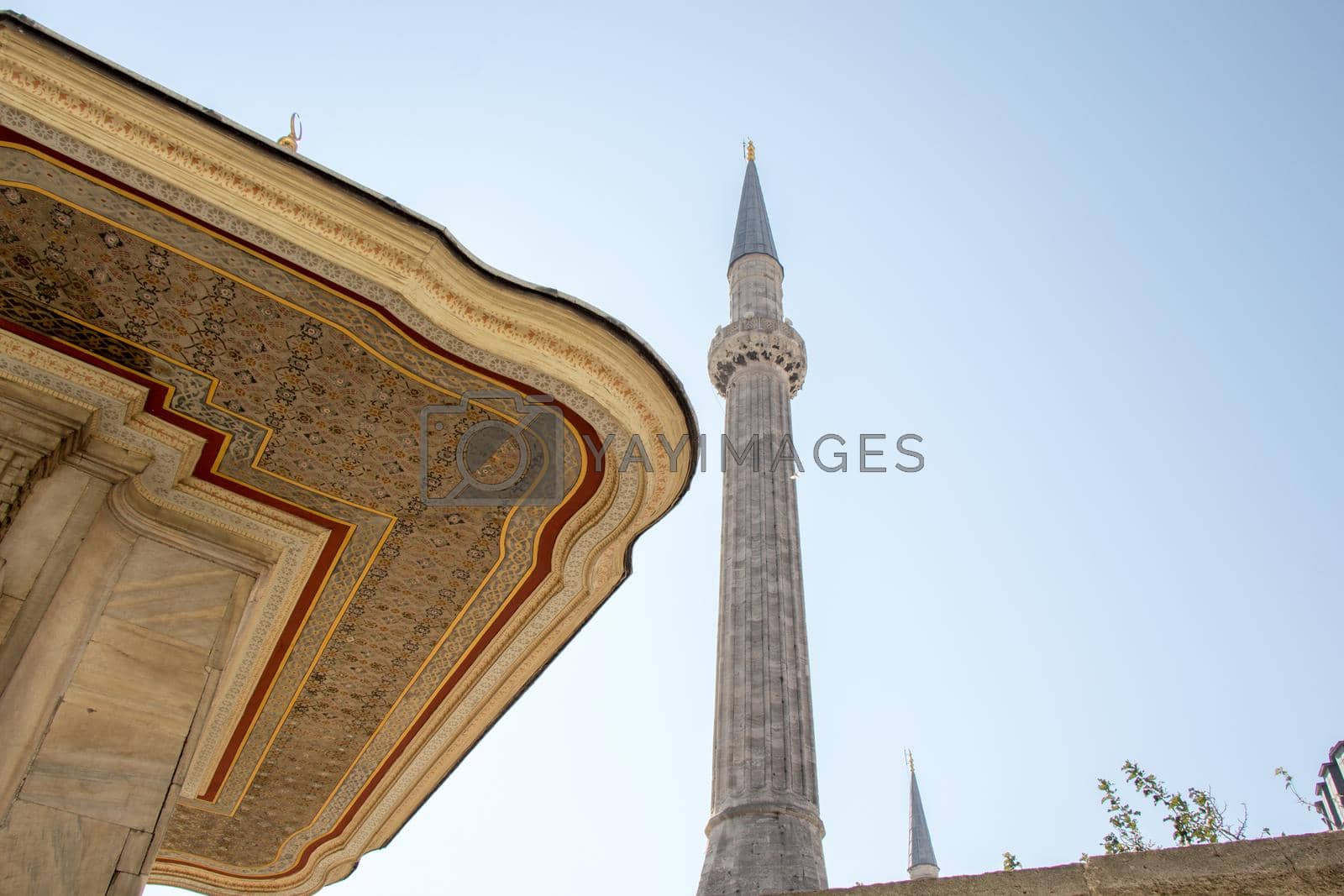 Royalty free image of Minaret of Ottoman Mosques in view by berkay