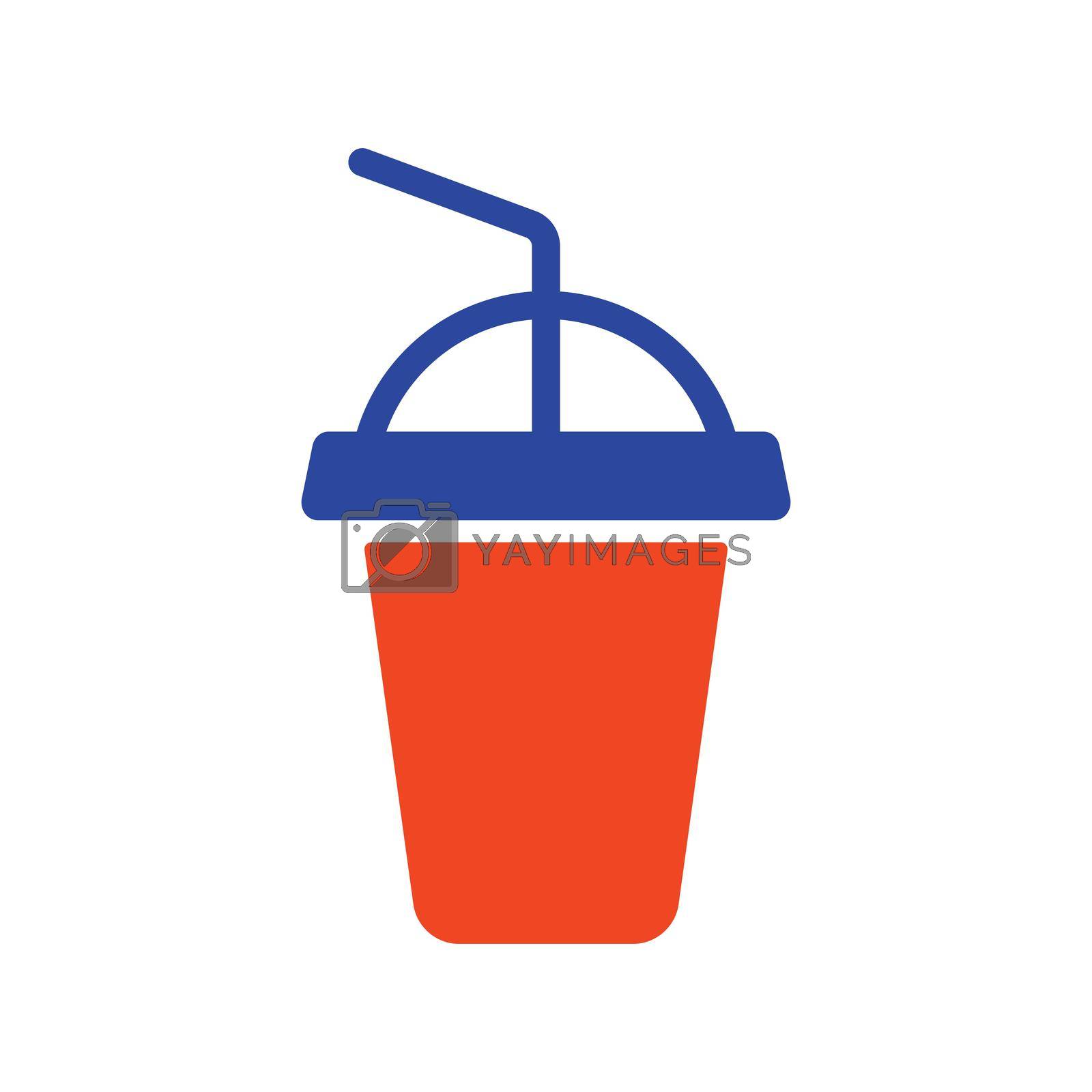 Soft drink vector glyph icon. Fast food sign. Graph symbol for cooking web site and apps design, logo, app, UI