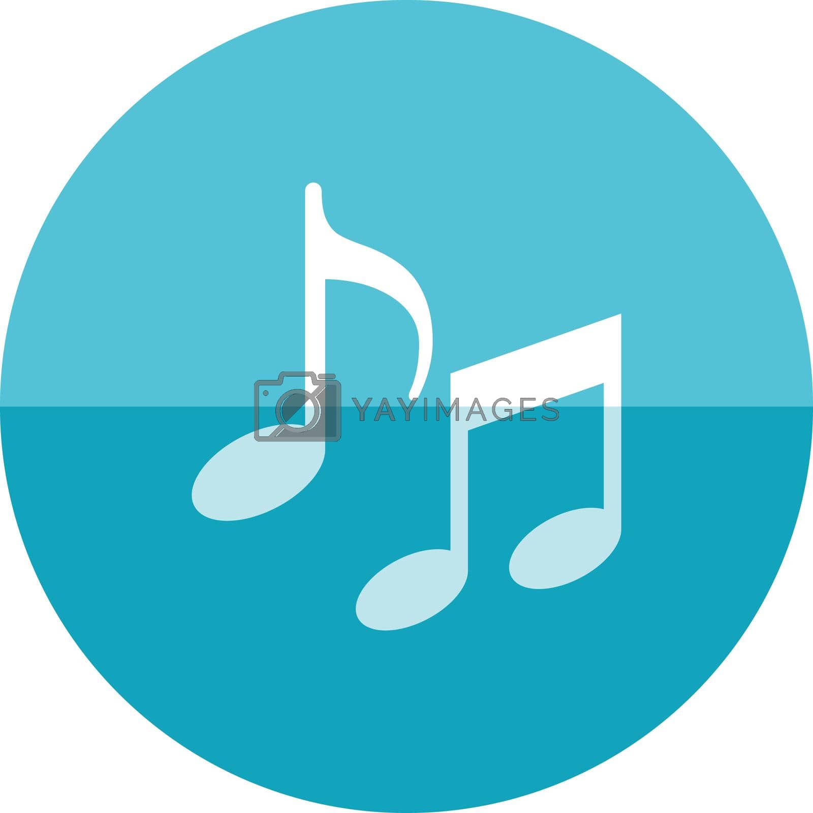 Royalty free image of Circle icon - Music notes by puruan
