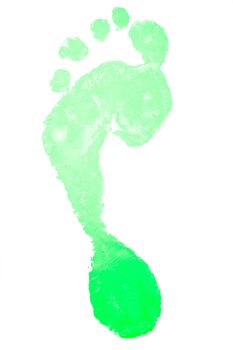 Footprint of a colour green