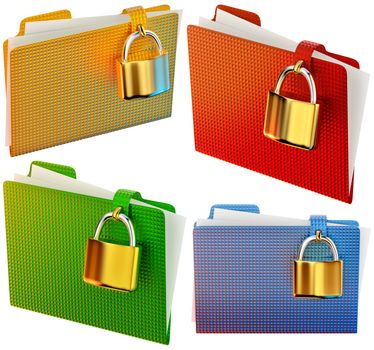 set of folders with locks
