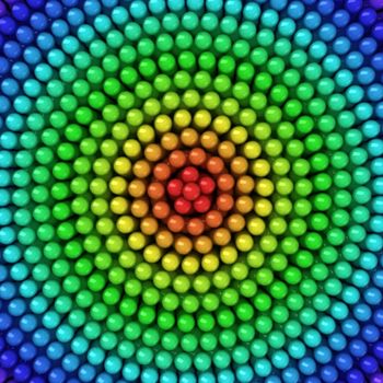Background of concentric coloured spheres