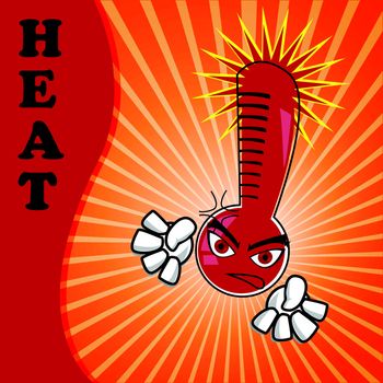 clip art of overflowing thermometer