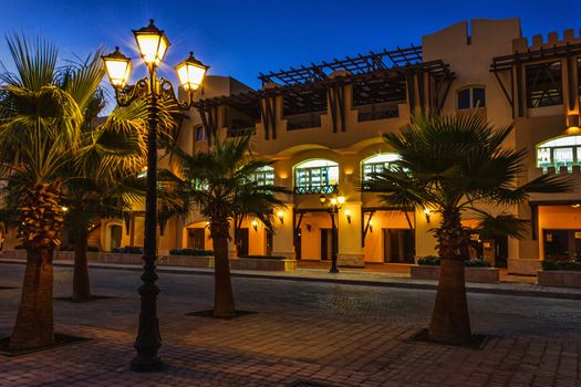 Quay  resort of Hurghada at night