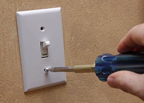 Installing Light Switch Cover
