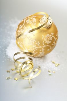 Gold christmas ball 