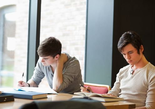 Two students working on an assignment