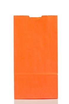 Orange paper bag