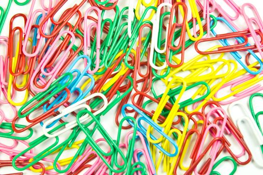 The colorful paperclips