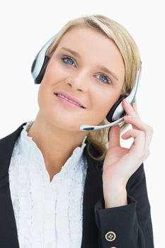 Woman in call centre 