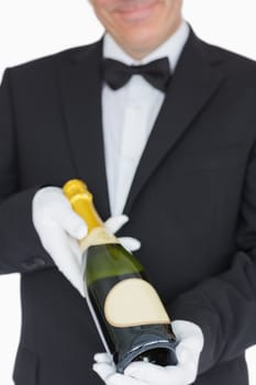 Waiter offering champagne