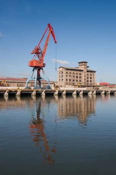 Industry in the river of Nervion, Bilbao, Bizkaia, Spain