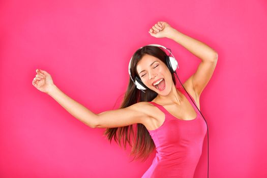 Woman dancing listening to music