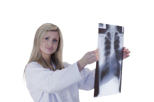 Doctor looking at an xray