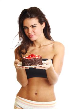 woman and cake
