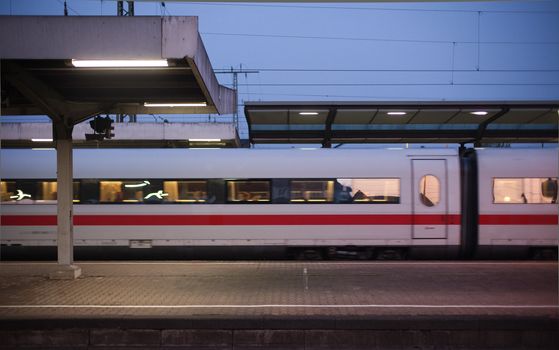 German train at the station