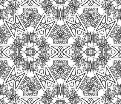Seamless background with aztec ornament
