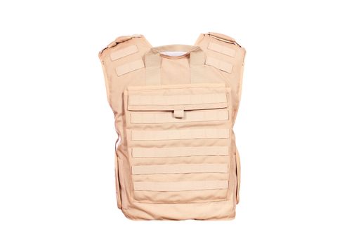 backside of bulletproof vest isolated