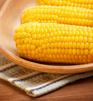 Sweetcorn on the plate