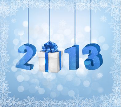 Happy new year 2013! New year design template. Vector illustration.