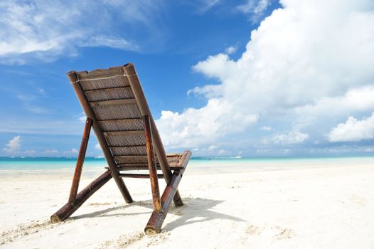 Chaise lounge at beach