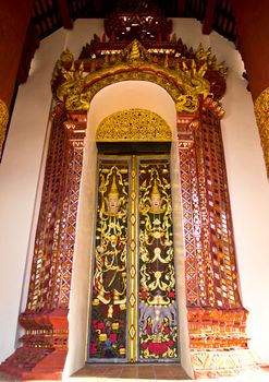 Door gate in traditional Lanna style
