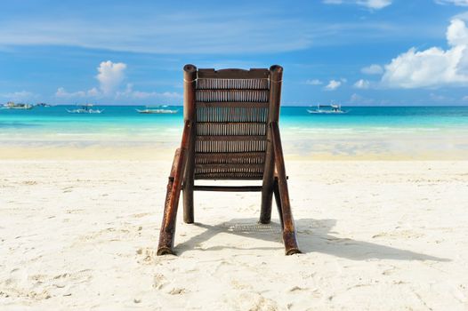 Chaise lounge at beach
